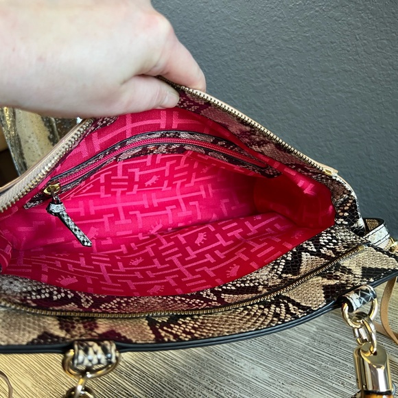 EXCELLENT CONDITION!!! Elaine Turner Snakeskin, Cork & Bamboo Shoulder Bag - Picture 11 of 11